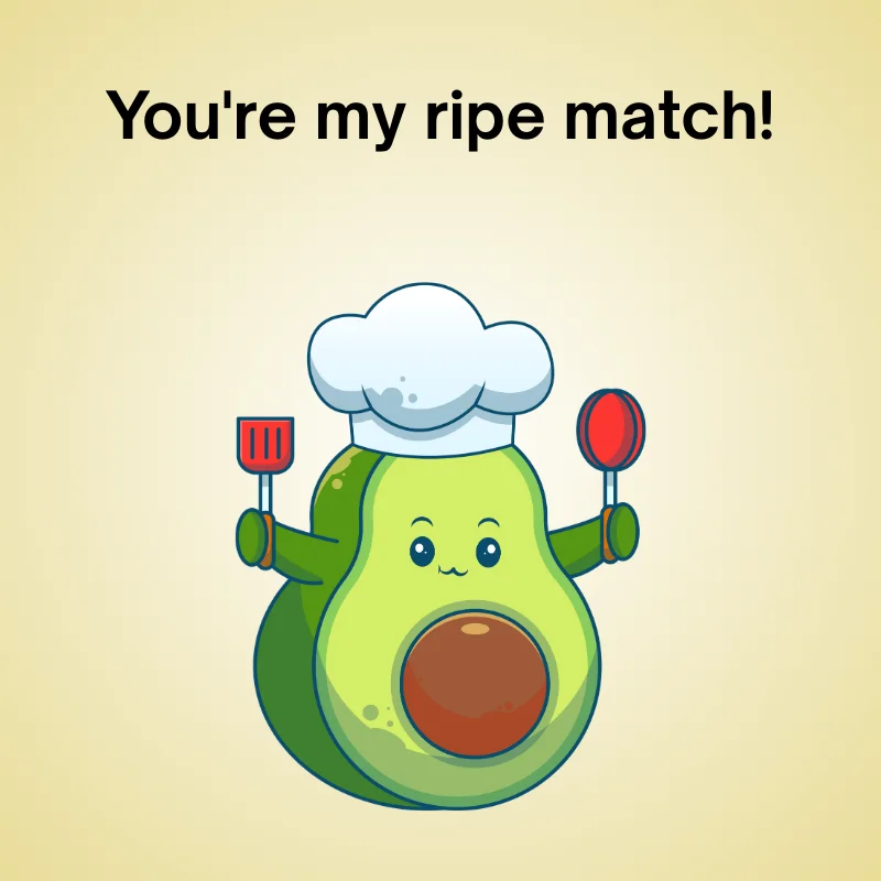 Illustration of avocado caption