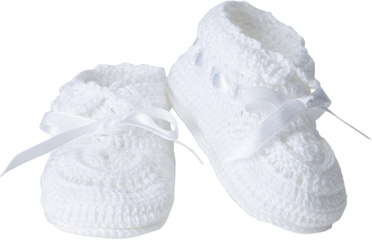 Jefferies Socks Hand Crochet Infant Booties for Baby Girls Soft and Co