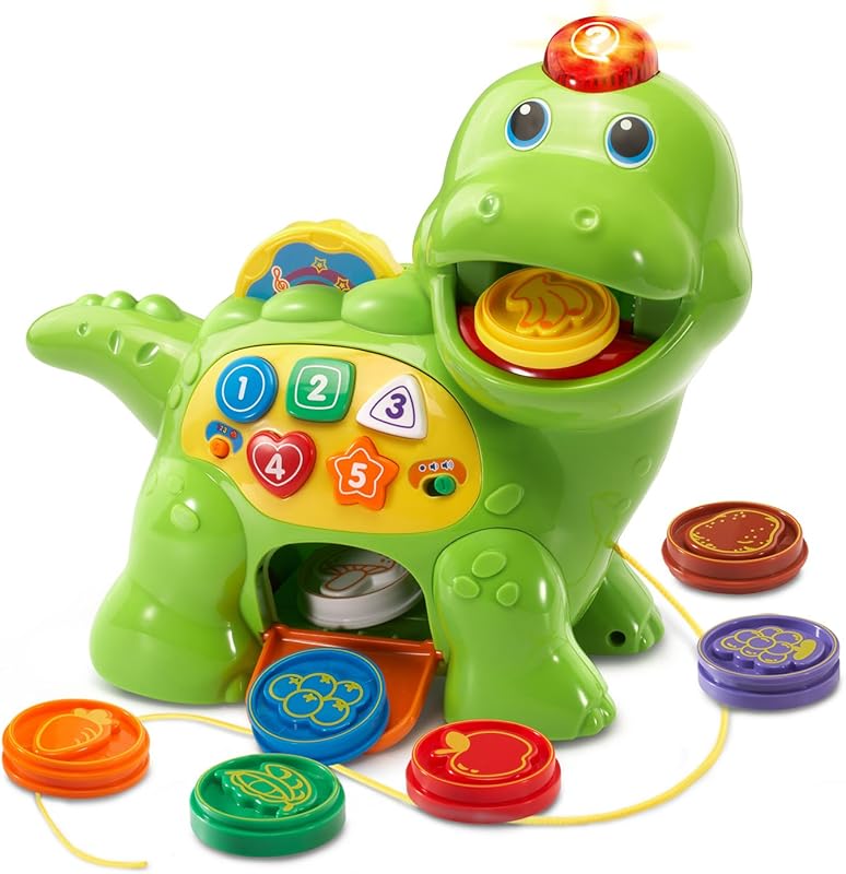 VTech Chomp and Count Dino Toy with Interactive Learning Features, Gre