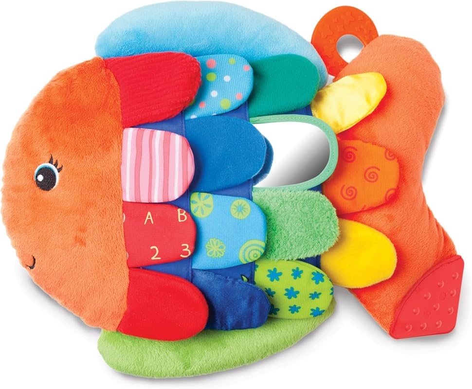Melissa & Doug K’s Kids Flip Fish Soft Multi-Textured Sensory Book wit