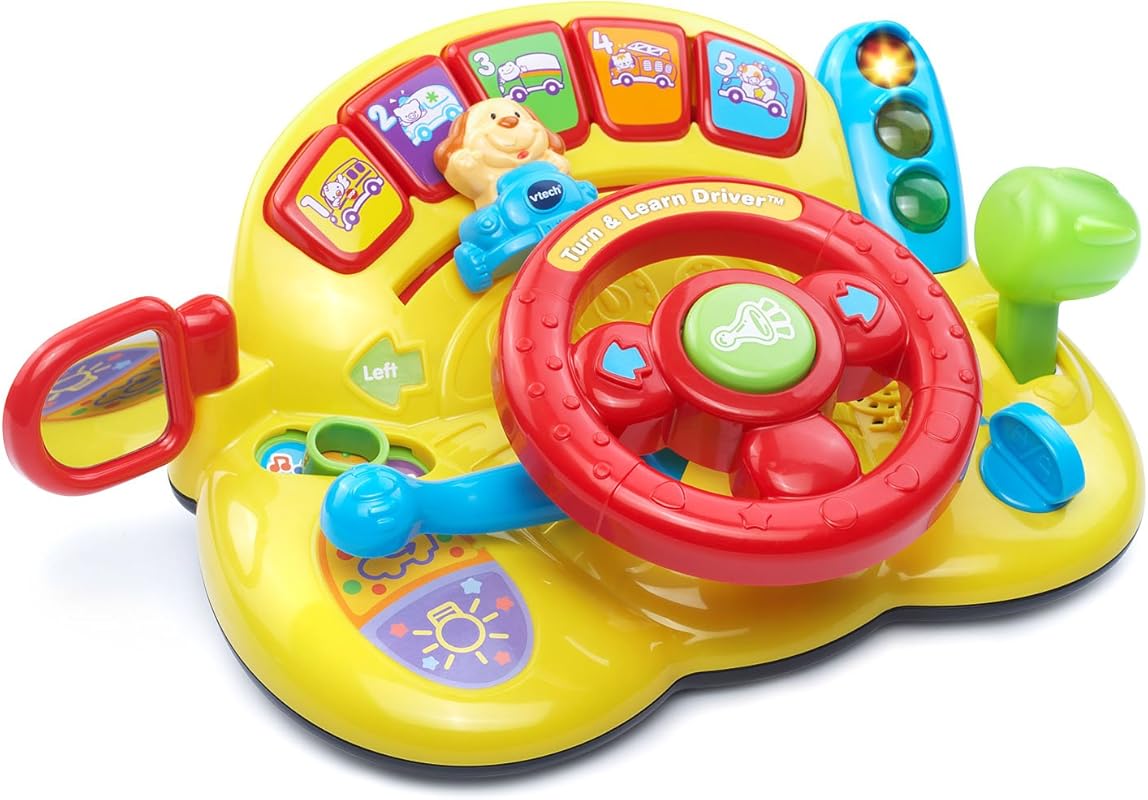 VTech Turn and Learn Driver Educational Toy for Toddlers with Interact
