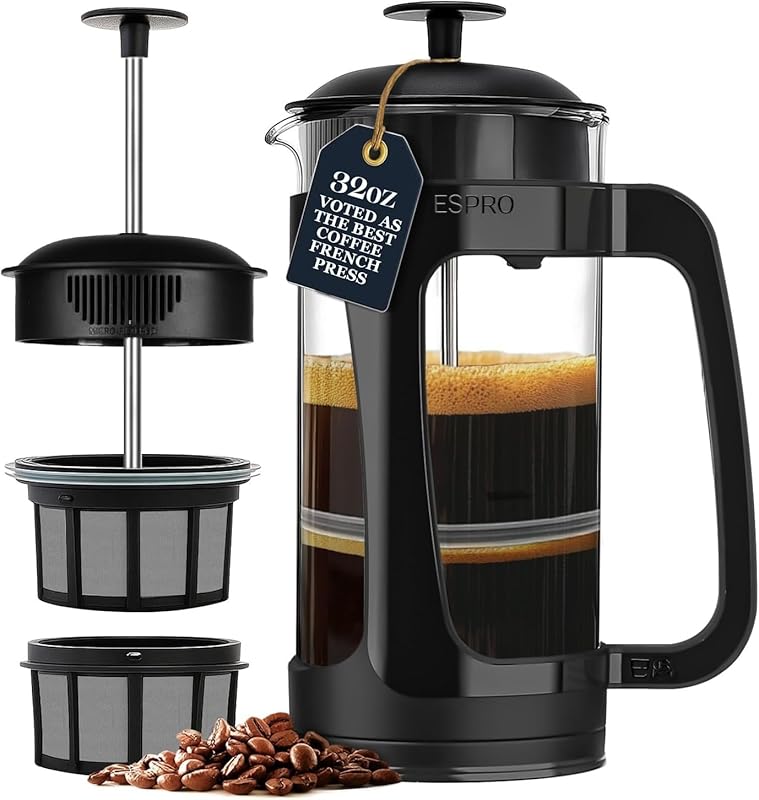 ESPRO P3 32oz French Press Coffee Maker with Patented Double Micro-Fil