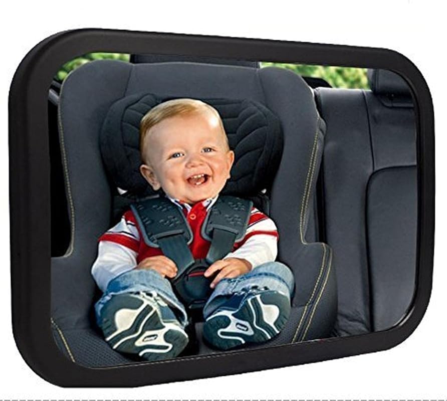 Shynerk Baby Car Mirror with 360° Rotation, Wide Rearview, Shatterproo