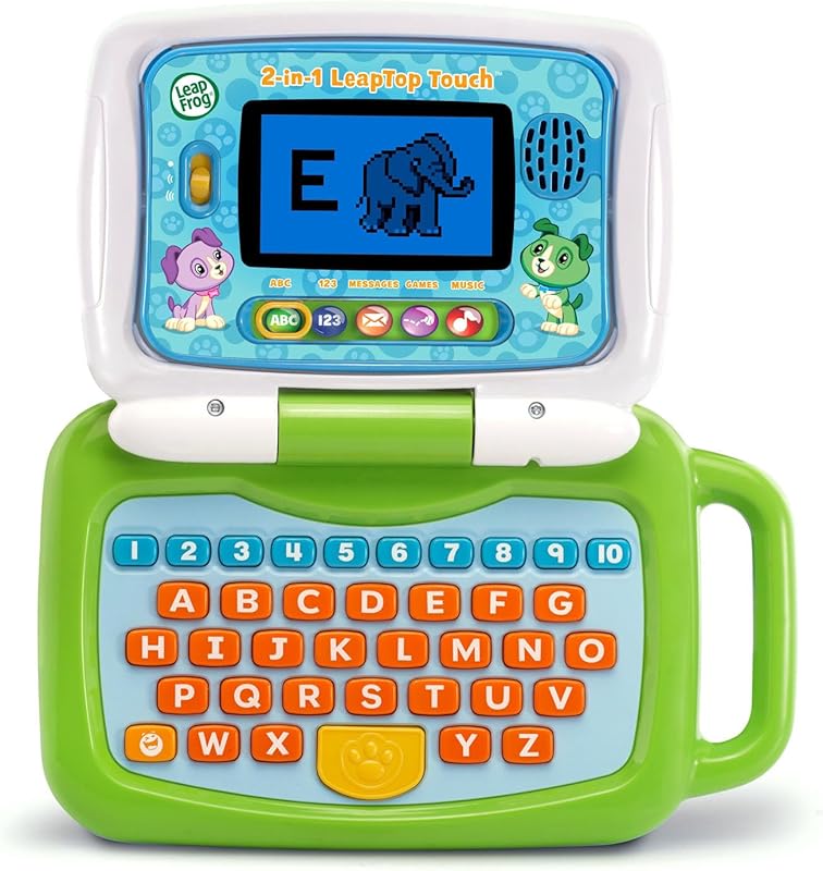 LeapFrog 2-in-1 LeapTop Touch in Green, Educational Laptop for Toddler