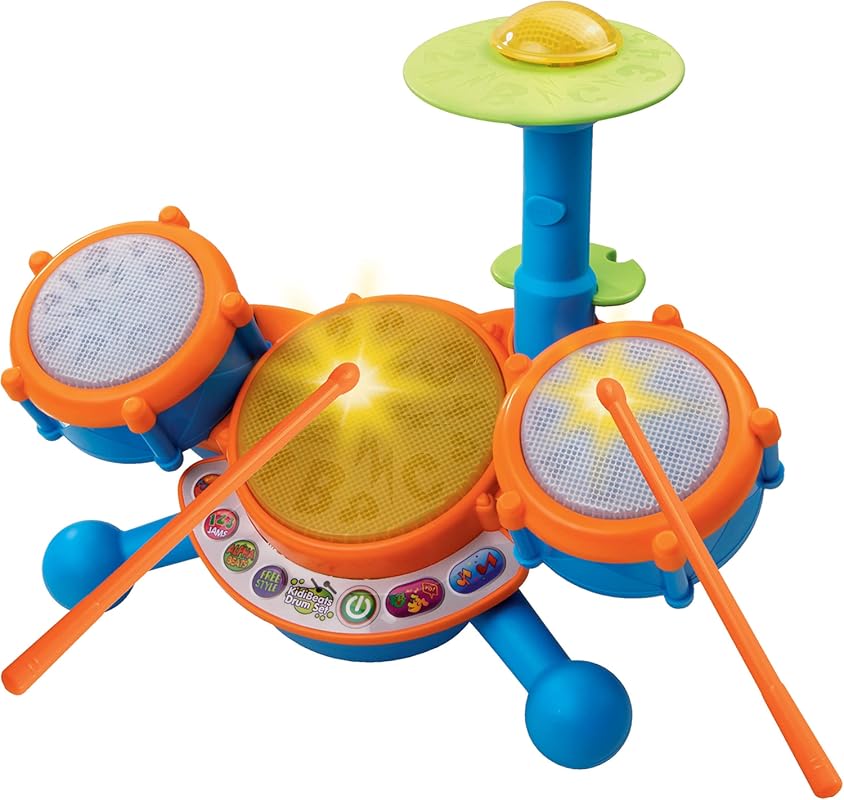VTech KidiBeats Drum Set with Frustration Free Packaging, Interactive 