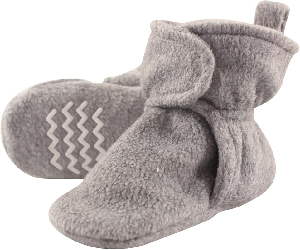 Hudson Baby Unisex Cozy Fleece Booties and Slipper Socks for Infants