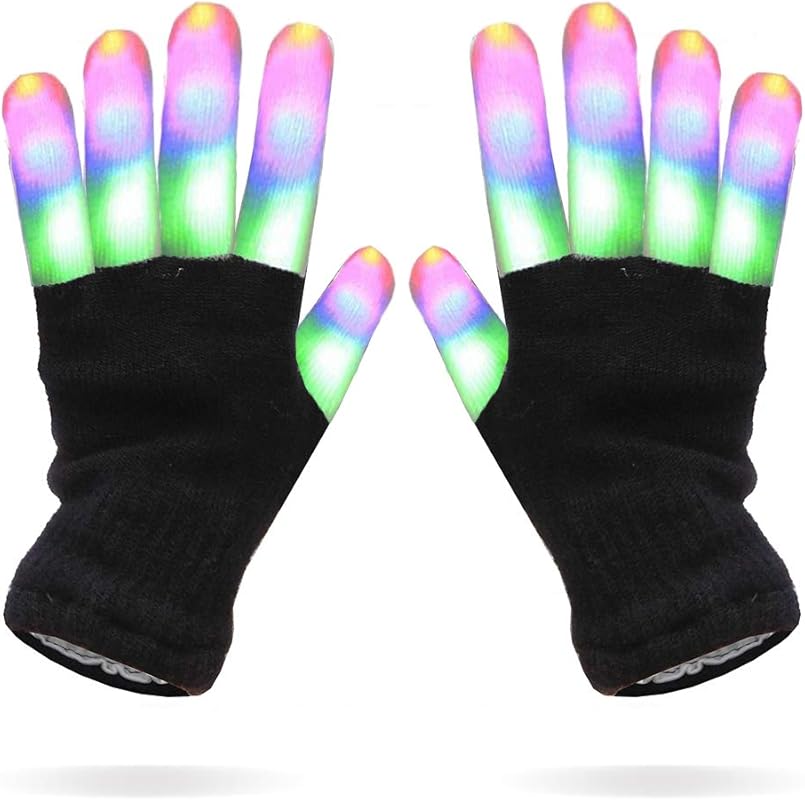Luwint Children LED Finger Light-Up Gloves, Glow and Flashing Fun Toys