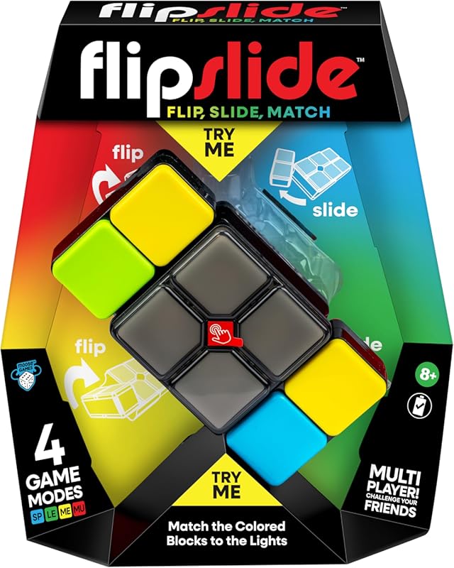 Moose Games Flipslide Fast-Paced Handheld Puzzle Toy for Kids 8-13 - T