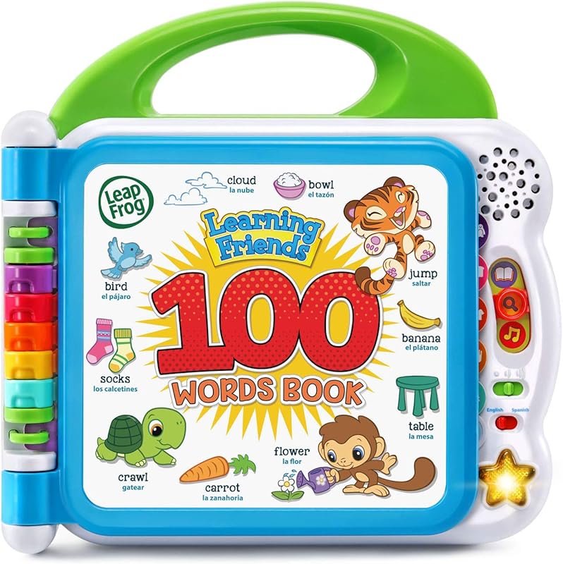LeapFrog Learning Friends 100 Words Book in Green, Interactive Toddler
