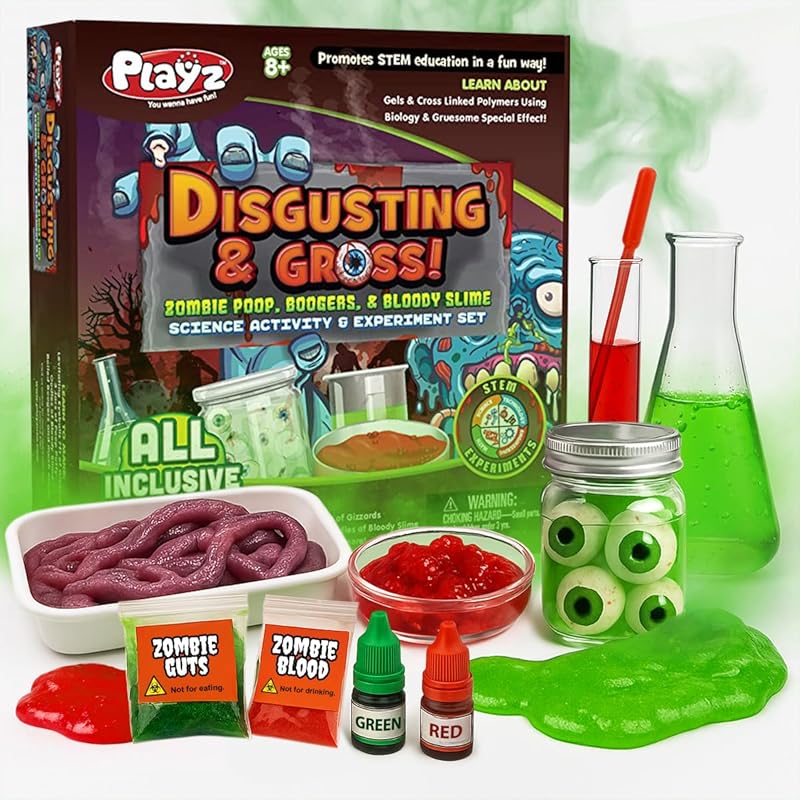 Playz Disgusting n' Gross Zombie Poop STEM Kit with 34+ Experiment Too