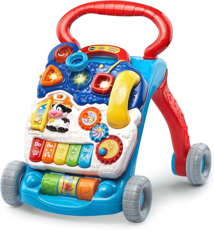 VTech Sit-to-Stand Learning Walker with Interactive Play Panel, Frustr