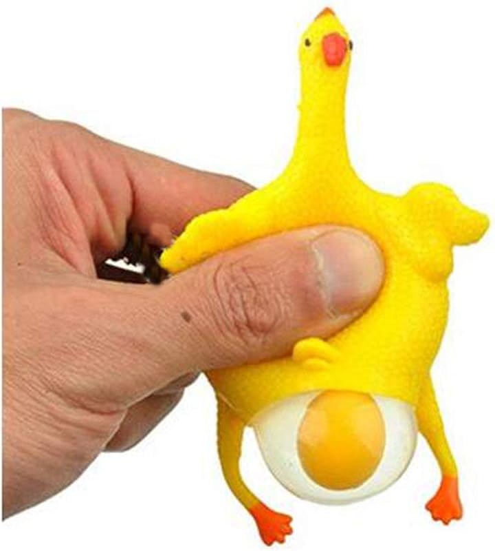 16cm Funny Squishy Chicken and Eggs Stress Relief Adult Toy, Soft Sens