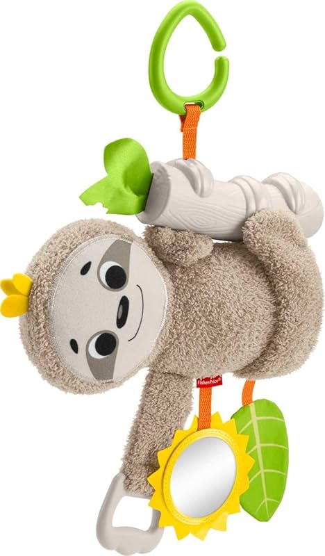 Fisher-Price Slow Much Fun Stroller Sloth Baby Toy with Motion and Sen