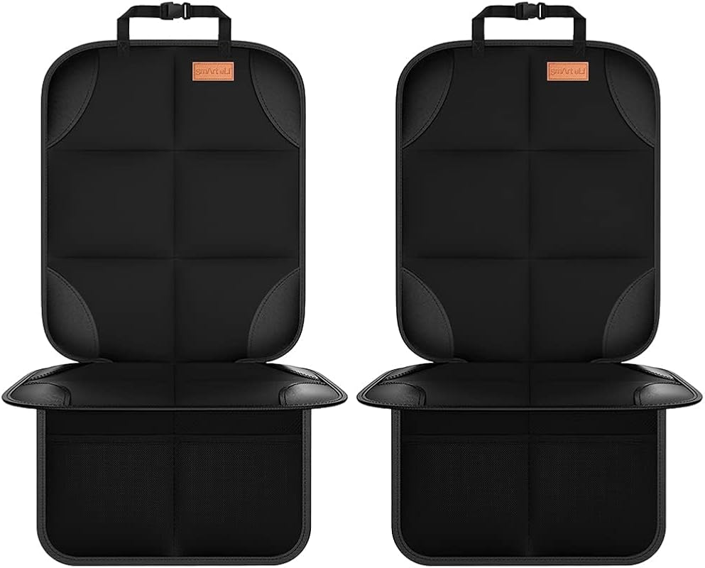 SMART ELF Car Seat Protector 2-Pack with Thick Padding, Non-Slip Backi