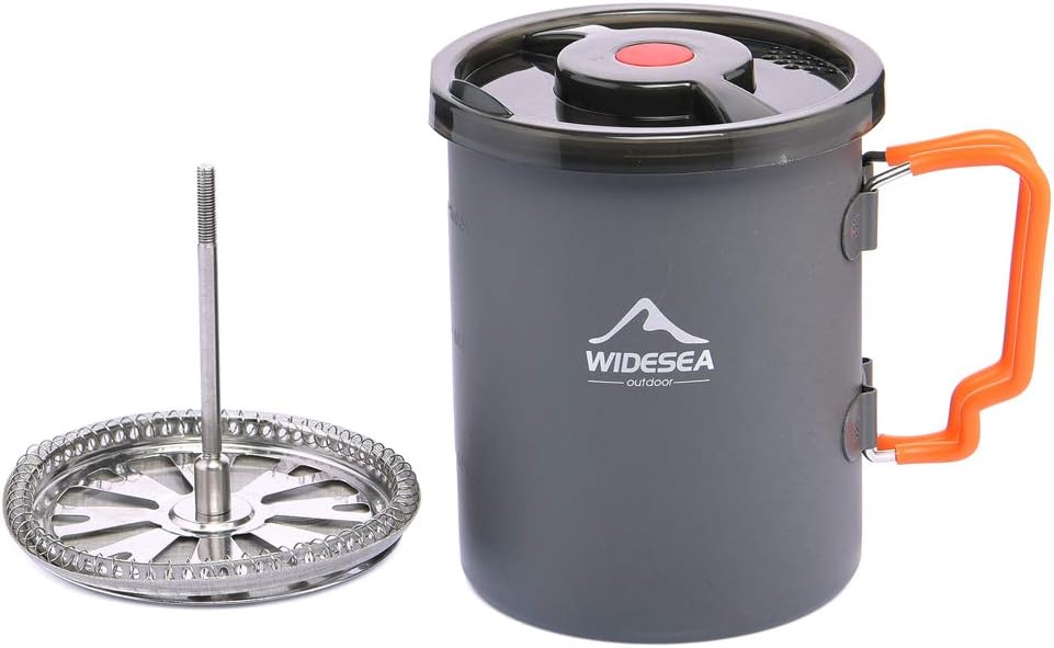 widesea 750ml Lightweight Camping French Press Coffee Maker with Colla