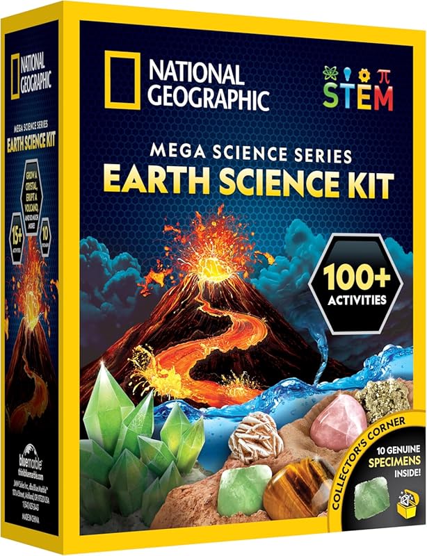 National Geographic Earth Science Kit with 100+ Experiments, Crystal G