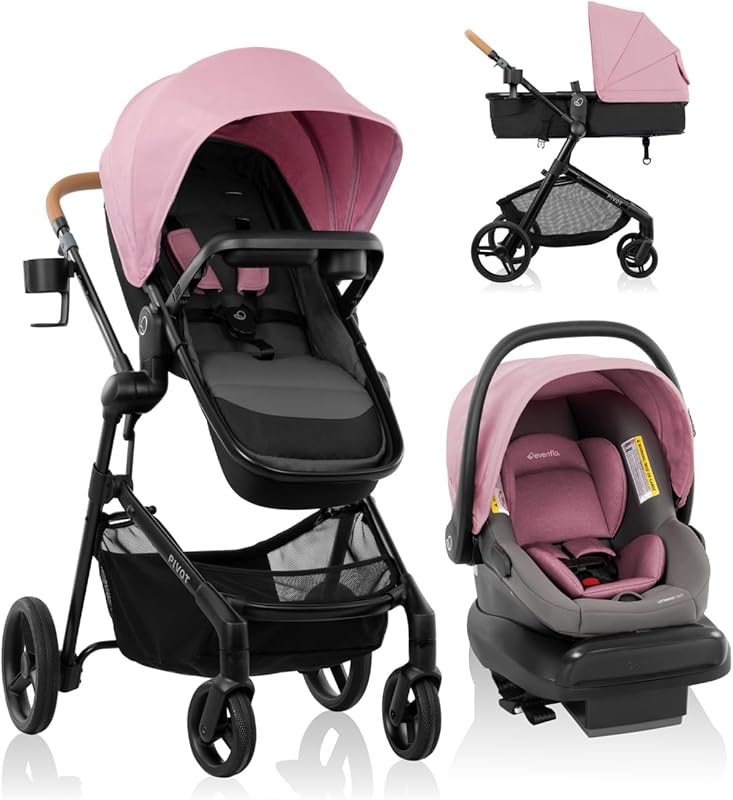 Evenflo Pivot NXT Travel System with LiteMax NXT Infant Car Seat in Li