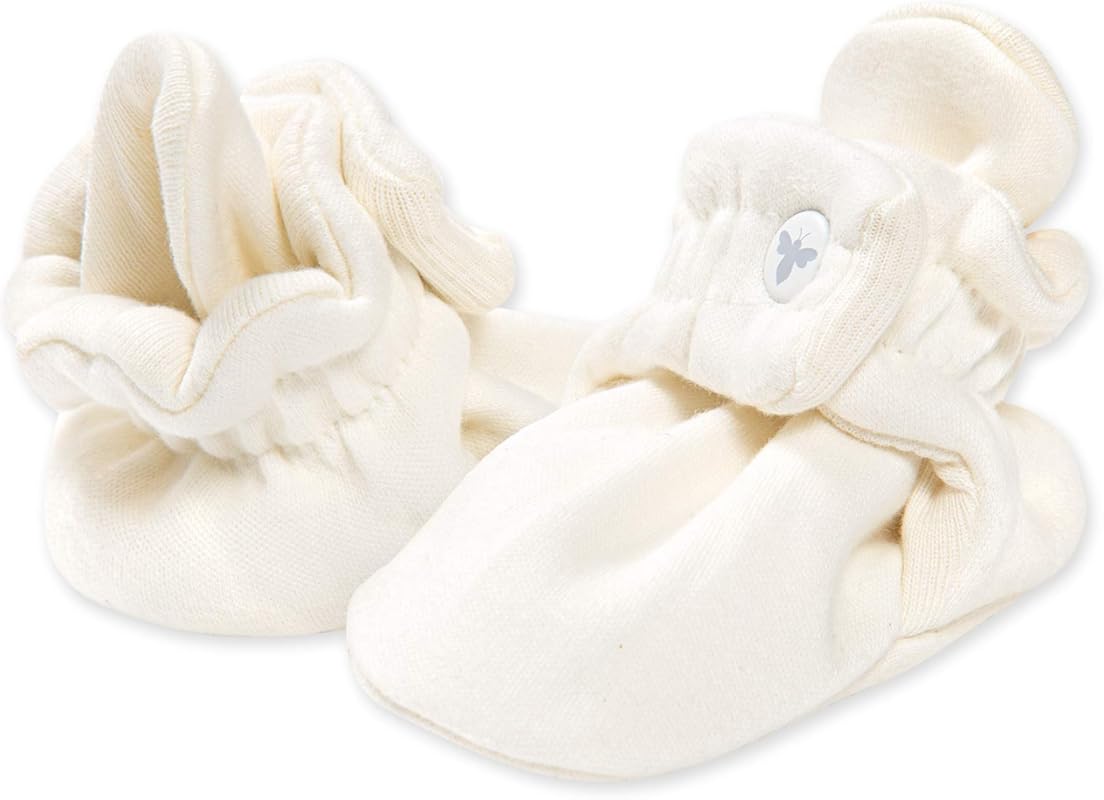 Burt's Bees Baby Organic Cotton Unisex Booties, Essential Soft Shoes f