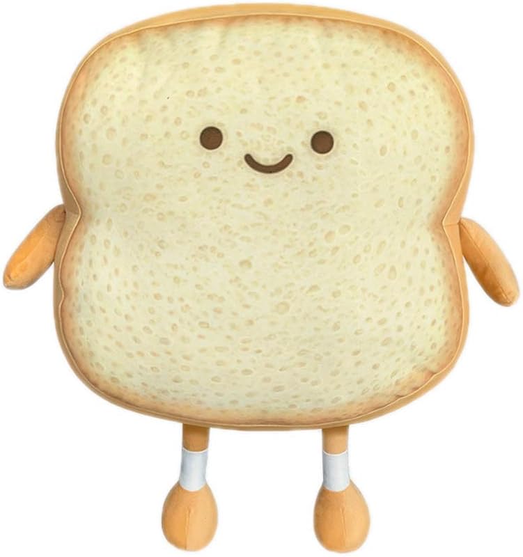 Toast Bread Pillow – Funny Cute Small Plush Food Sofa Pillow, Soft Stu