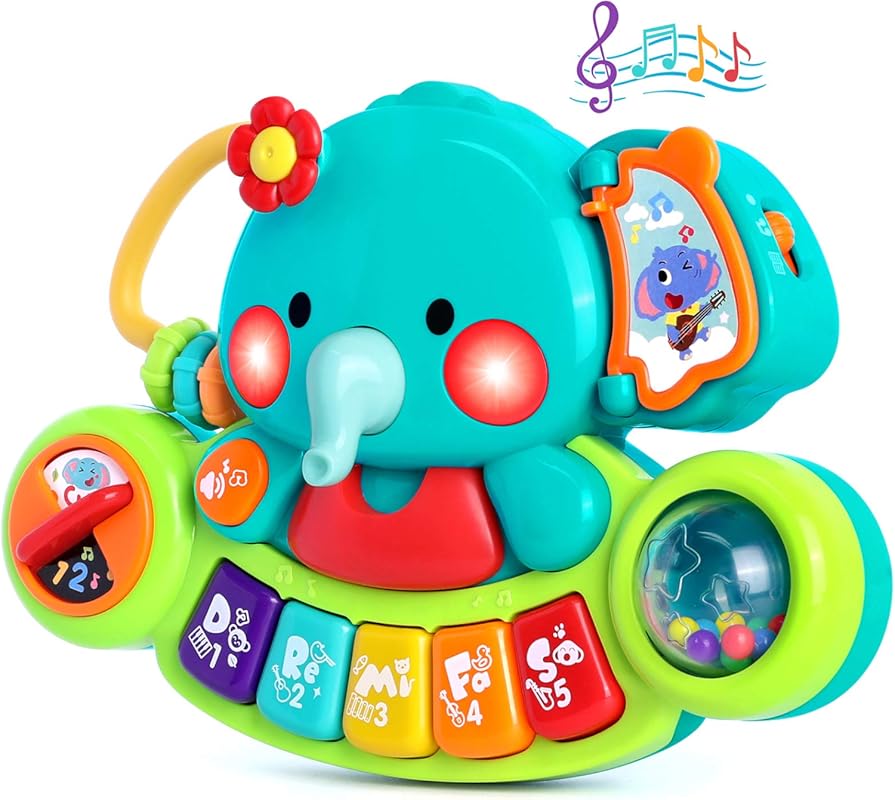 Baby Piano Toy with Light-Up Keys for 6-18 Months, Early Music Learnin
