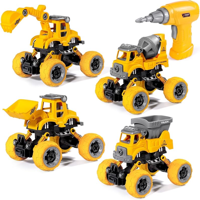 LUDILO 4PCS Electric Drill Take Apart STEM Construction Toys for Kids 