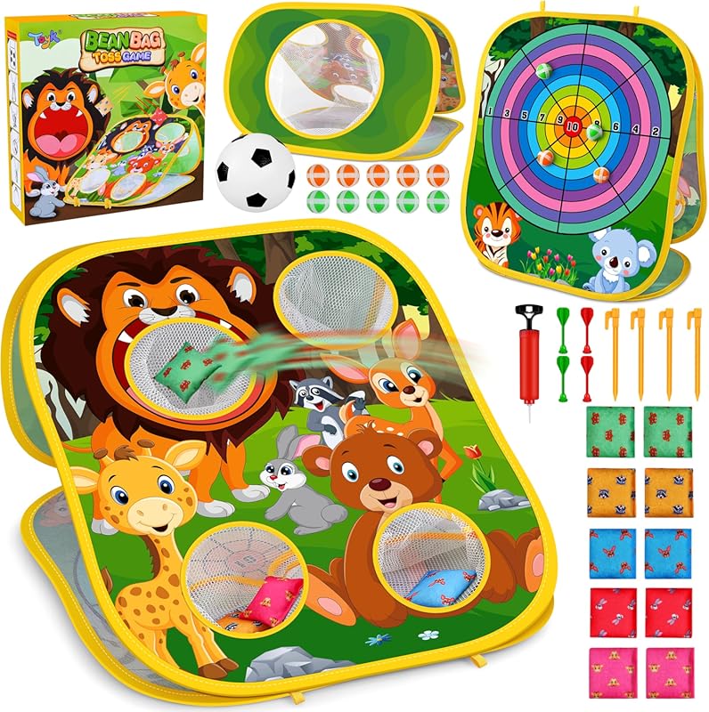 Animal Bean Bag Toss Game Toy, Outdoor Family Party Toss Game for Todd