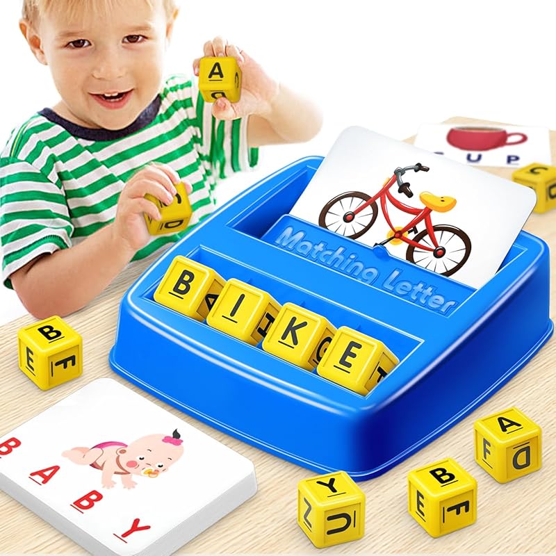 Educational Matching Letter Game for Kids Ages 3-6, Preschool ABC Lear