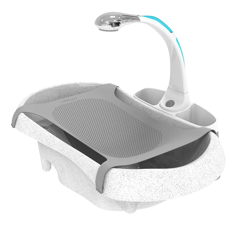 The First Years Rain Shower Baby Spa Bathtub Set with Infant Sling, Sp