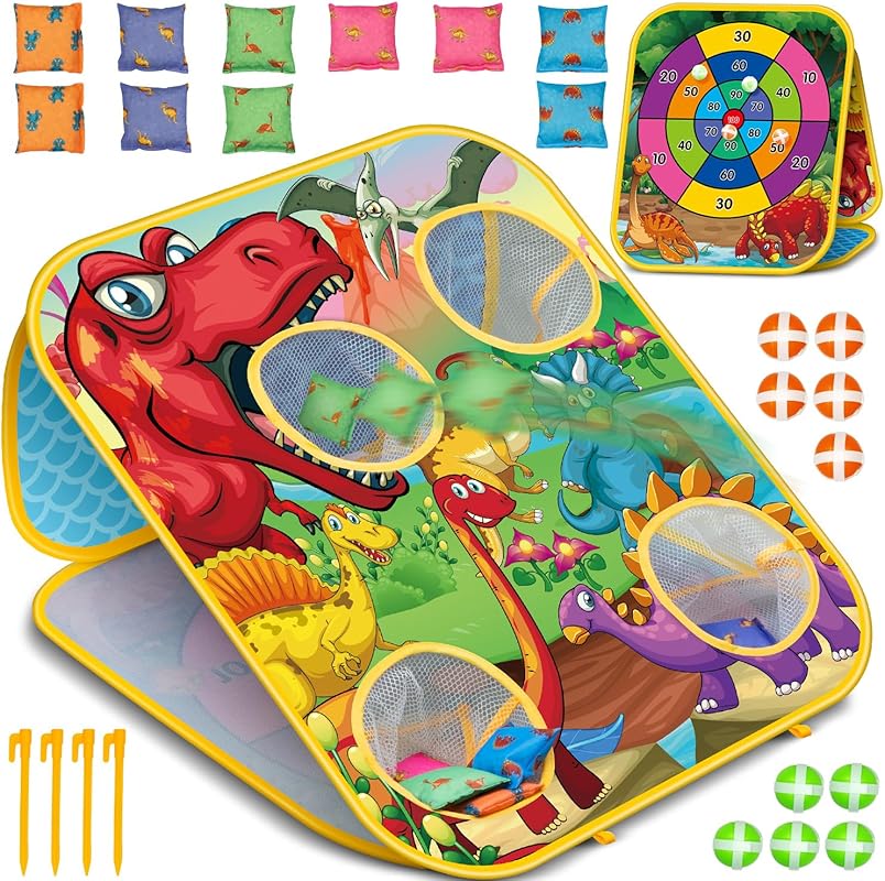 Bean Bag Toss Cornhole Game for Kids, Outdoor Party and Backyard Toy f