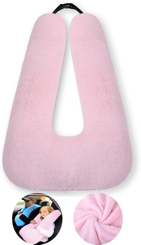 Travel Pillow Cushion for Car Back Seat, Kids and Adults, Comfortable 