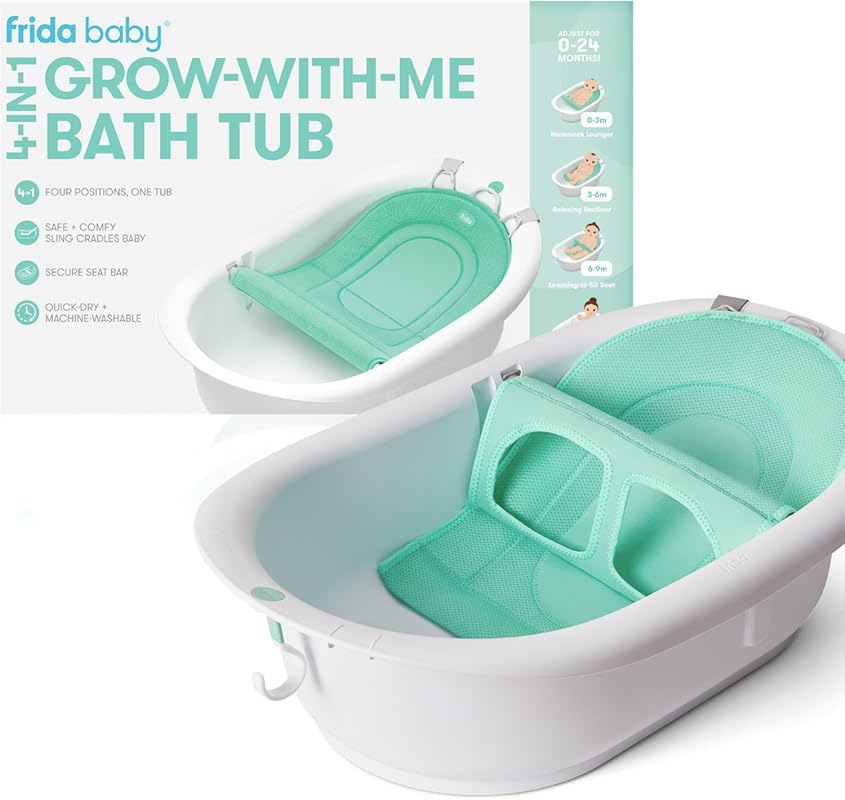 Frida Baby 4-in-1 Grow-with-Me Baby Bathtub with Removable Seat and Ba