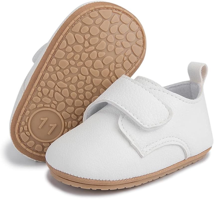 HsdsBebe PU Leather Baby Oxford Shoes Soft Rubber Sole Anti-Slip Toddl