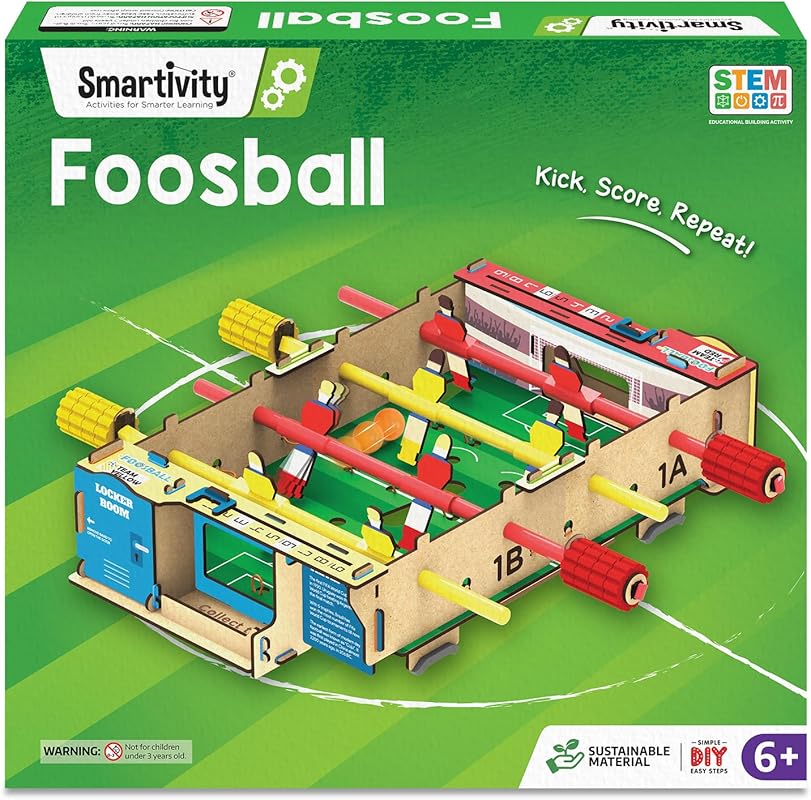 Smartivity Foosball Table Soccer Indoor Game, DIY STEM Educational Toy