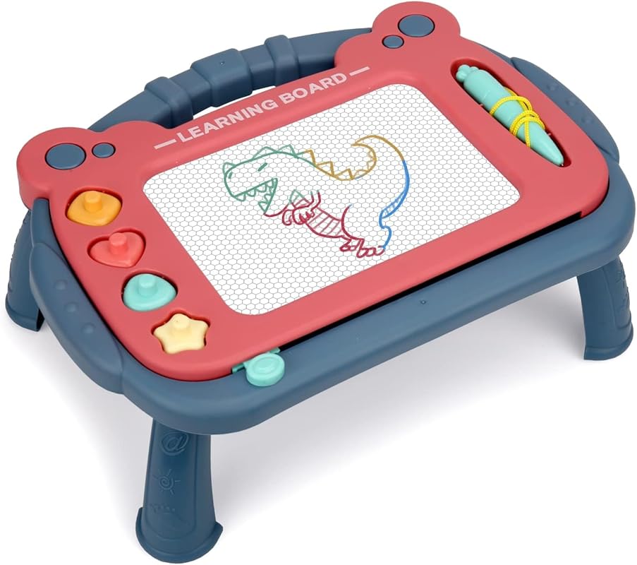 Magnetic Drawing Board for Toddlers 3+, Colorful Erasable Doodle Pad, 