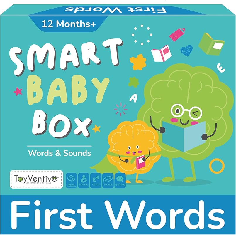 Toddler Learning Activities Set with Board Books, Flash Cards, and Toy