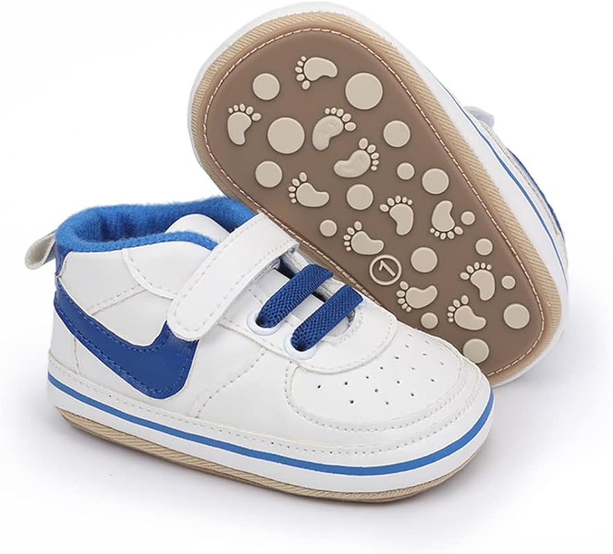 Clowora Unisex Baby Sneakers with Soft Rubber Sole, Lightweight Non-Sl