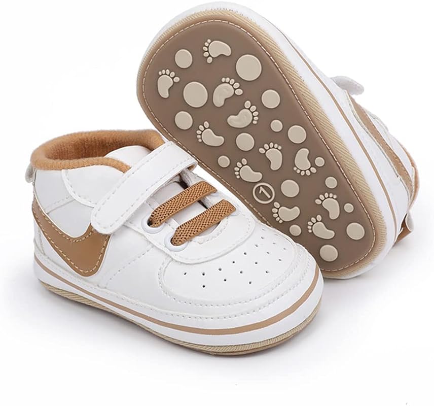 Clowora Unisex Baby Shoes, Non-Slip Rubber Sole, Soft Lightweight Snea