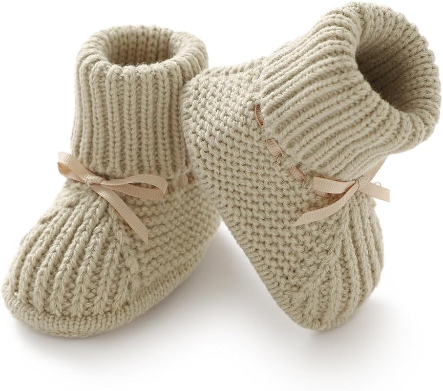 mimixiong Cozy Hand Knitted Baby Booties Newborn Sock Shoes for Boys a