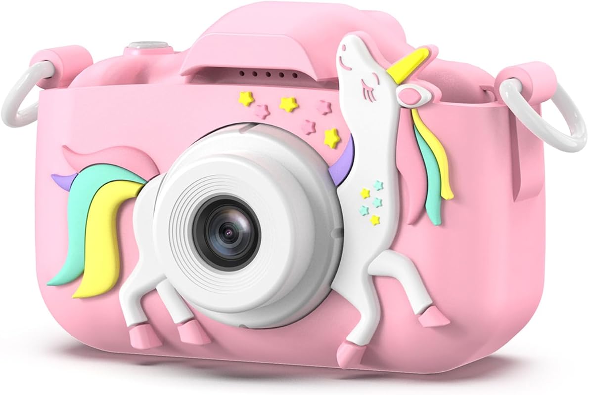 Goopow Kids Digital Camera Toy with Cartoon Soft Cover, Video Camcorde