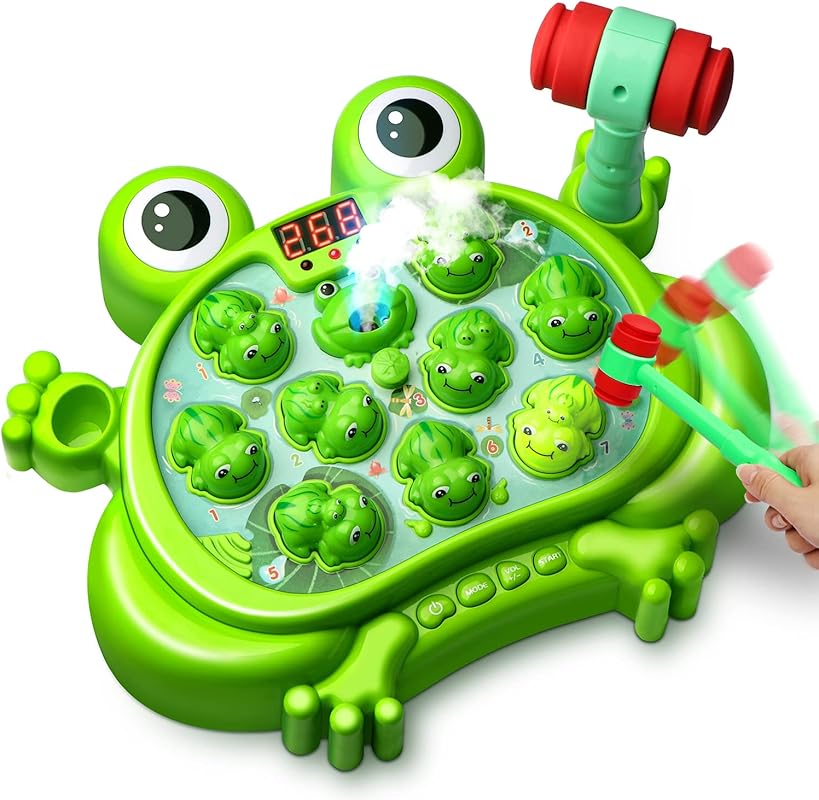 HopeRock Whack A Frog Toy for Toddlers Ages 2-5, Educational Game with