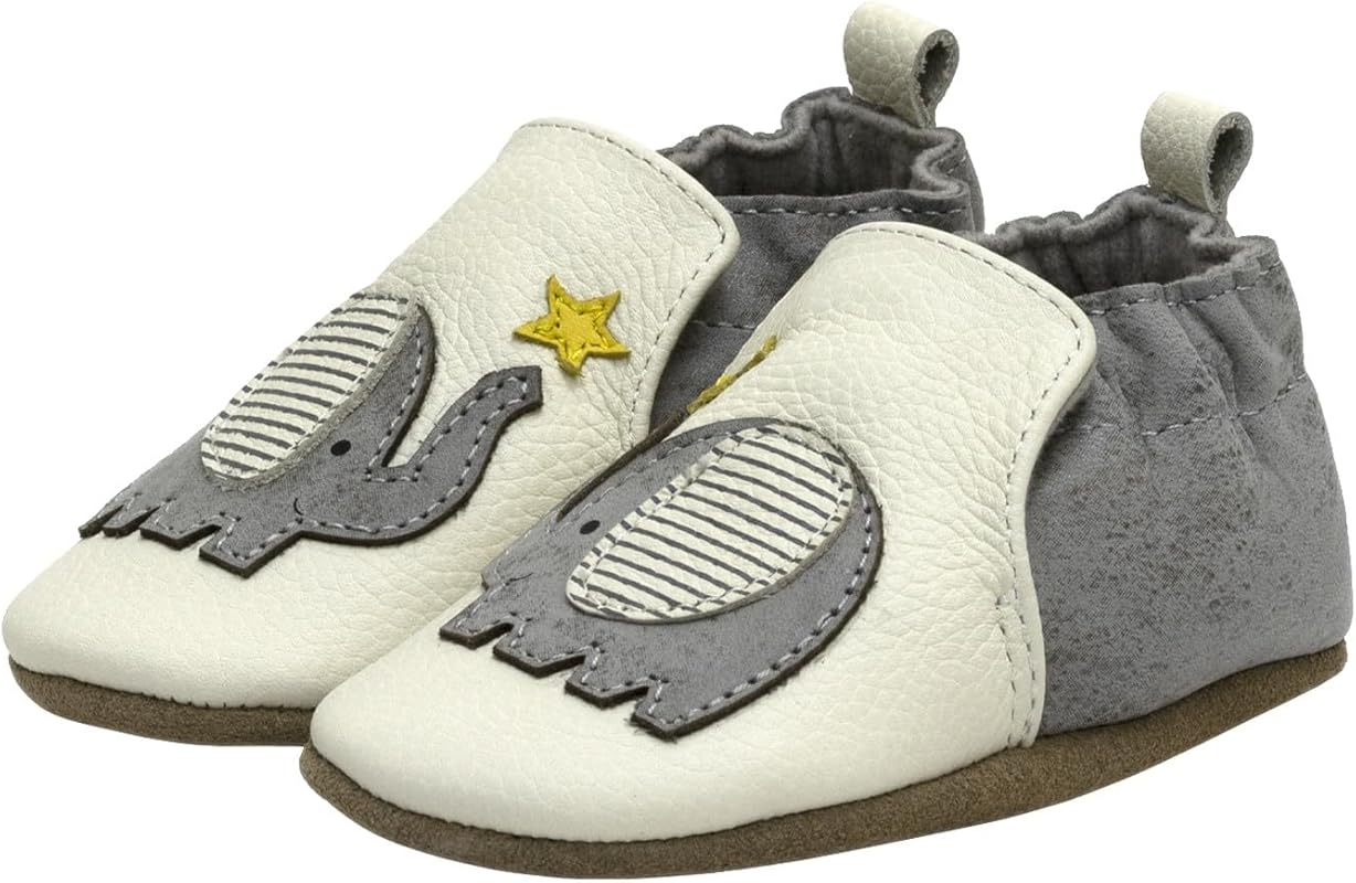 Robeez Soft Sole Slip-Resistant Crib Shoes, Moccasins for Baby Boys an