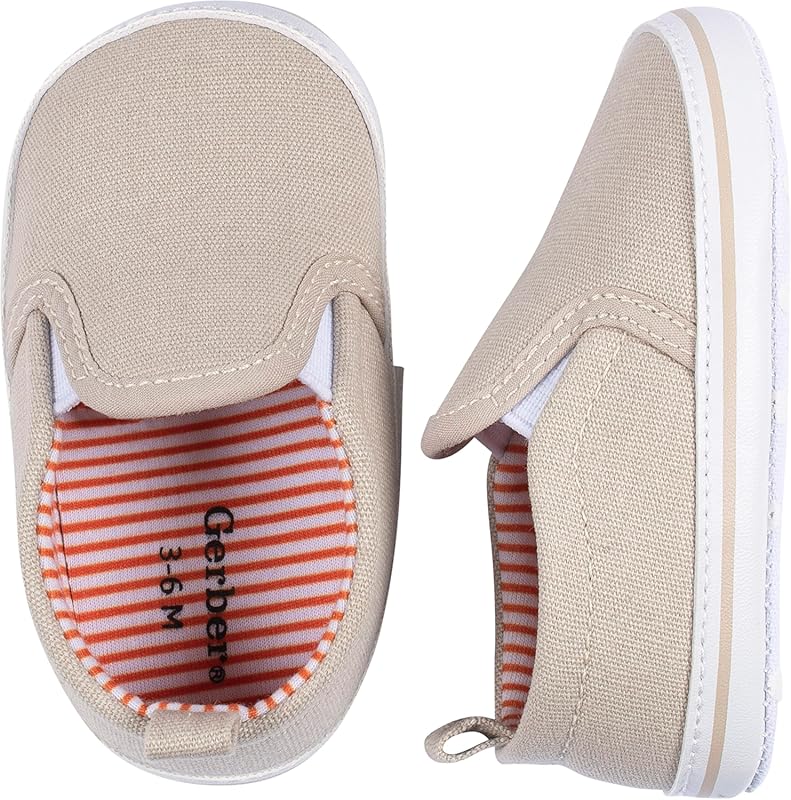 Gerber Slip-on Crib Shoes for Newborns and Toddlers, Soft and Comforta