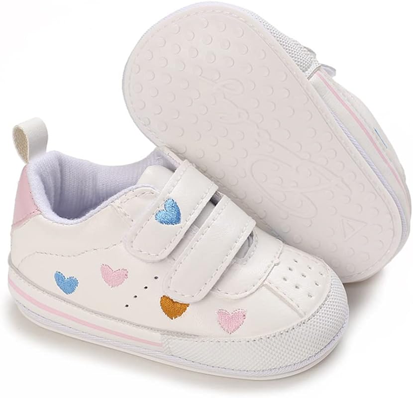 Clowora Non-Slip Rubber Sole Baby Shoes, Comfortable First Walking Sne