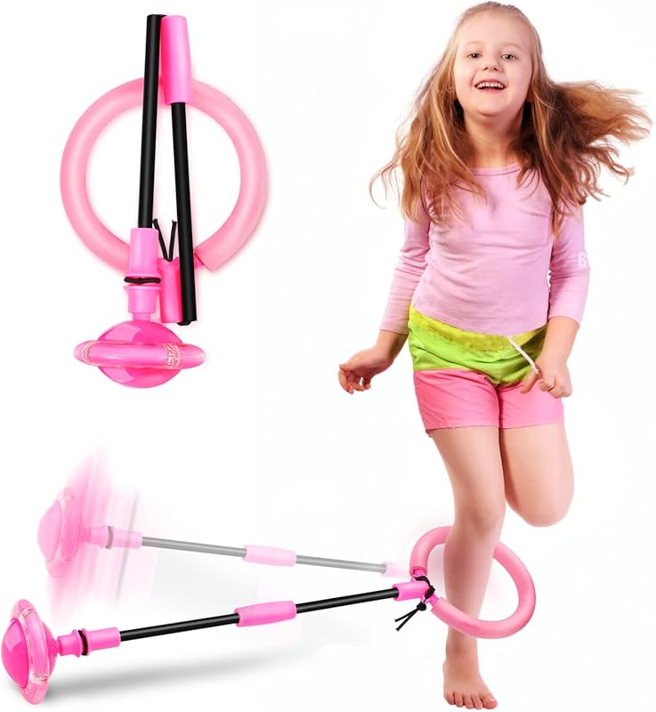 Skip Ball Portable Foldable Flash Wheel Swing Ball, Colorful Fitness T
