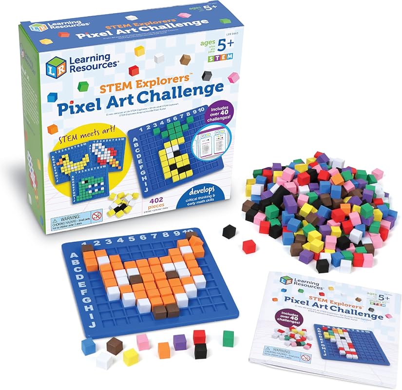 Learning Resources STEM Explorers Pixel Art Challenge - STEM Activitie