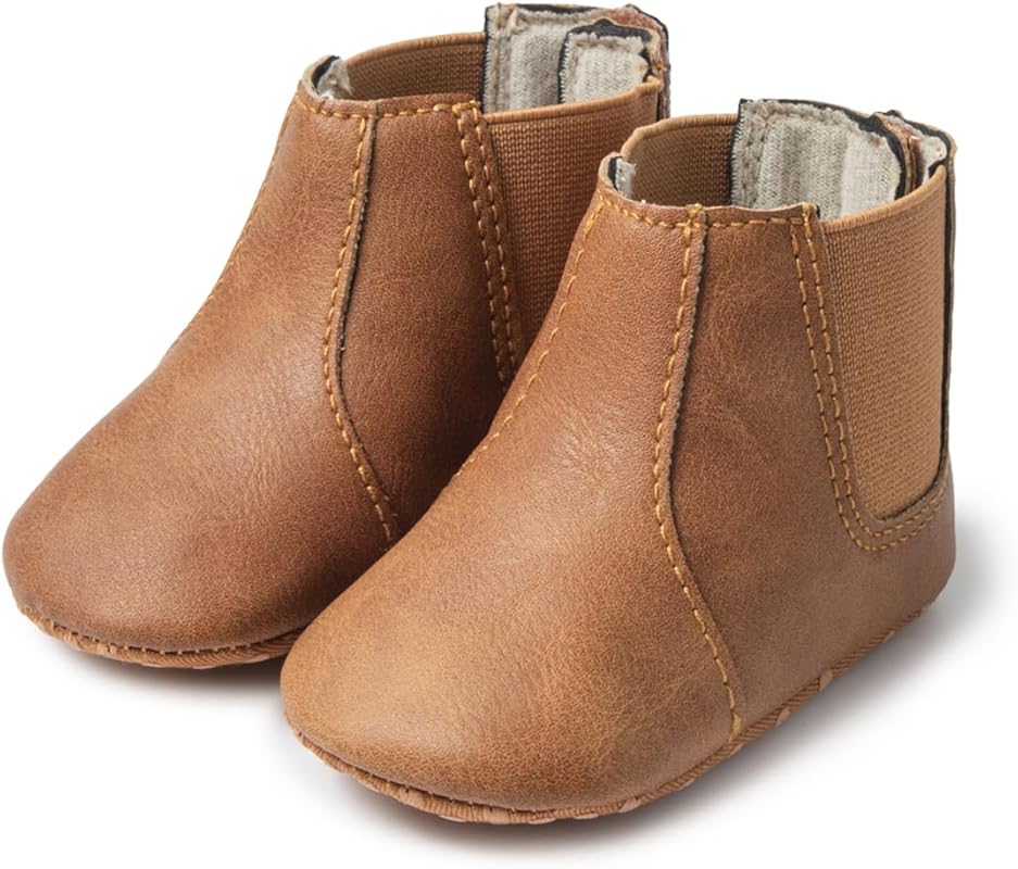 Meckior Baby Girls Cowboy Tassel Boots with Side Zipper, Soft Bottom N