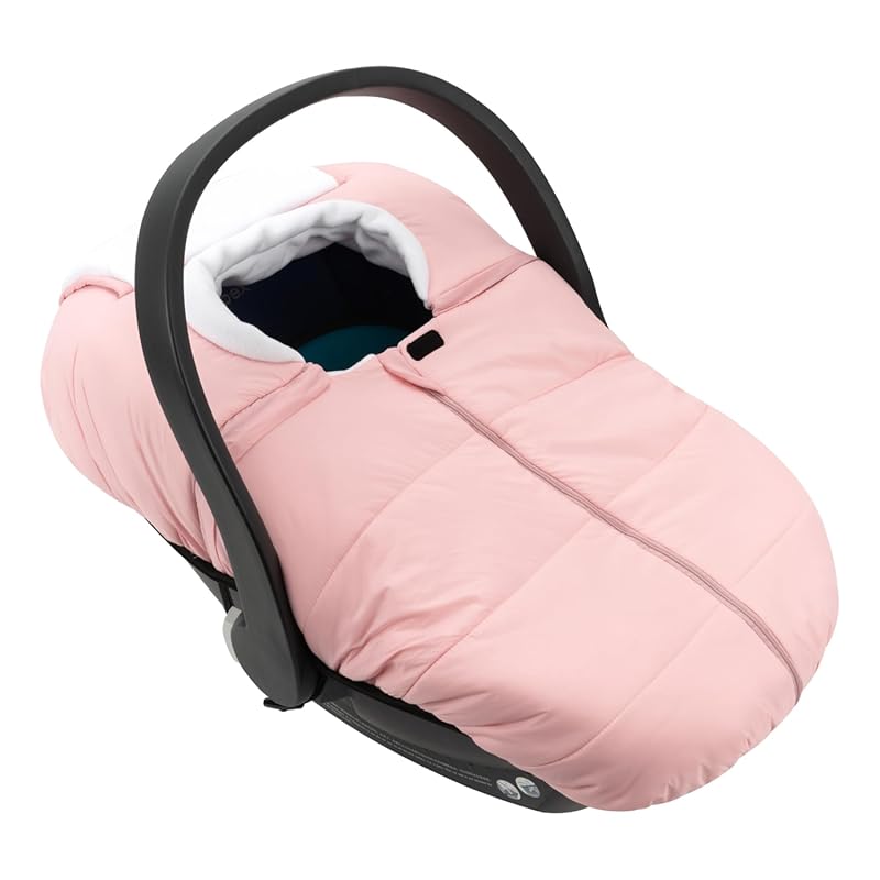 SERAPHY Universal Baby Winter Car Seat Cover, Warm Pink Infant Canopy 