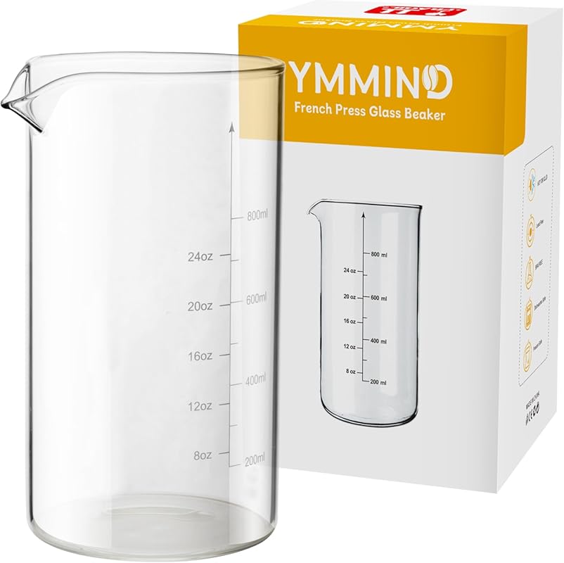 Universal 34 oz French Press Replacement Glass Beaker, Fits Most Brand