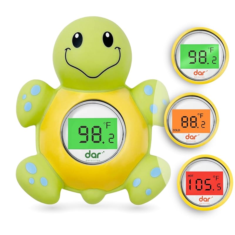 Digital Baby Bath Thermometer with 3-Color Backlit Display and Tempera