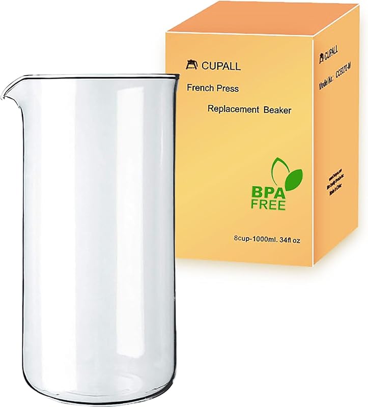 34 oz Borosilicate Glass French Press Beaker, Compatible with Bodum, B